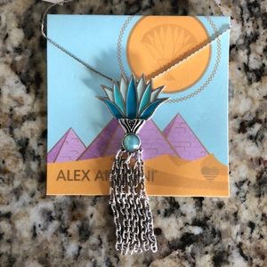 Alex and Ani blue lotus necklace